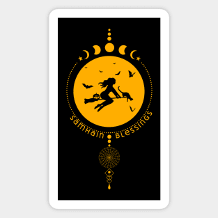 Samhain Blessings, witch Magnet